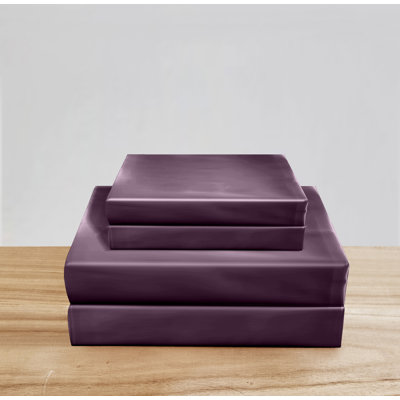 Elegant Comfort Luxurious 4-Piece Silky Satin Sheet Set, Skin And Hair Friendly, Wrinkle, Fade, Stain Resistant With Deep Pockets Fitted Sheet, Cooling Soft Satin Sheet Set