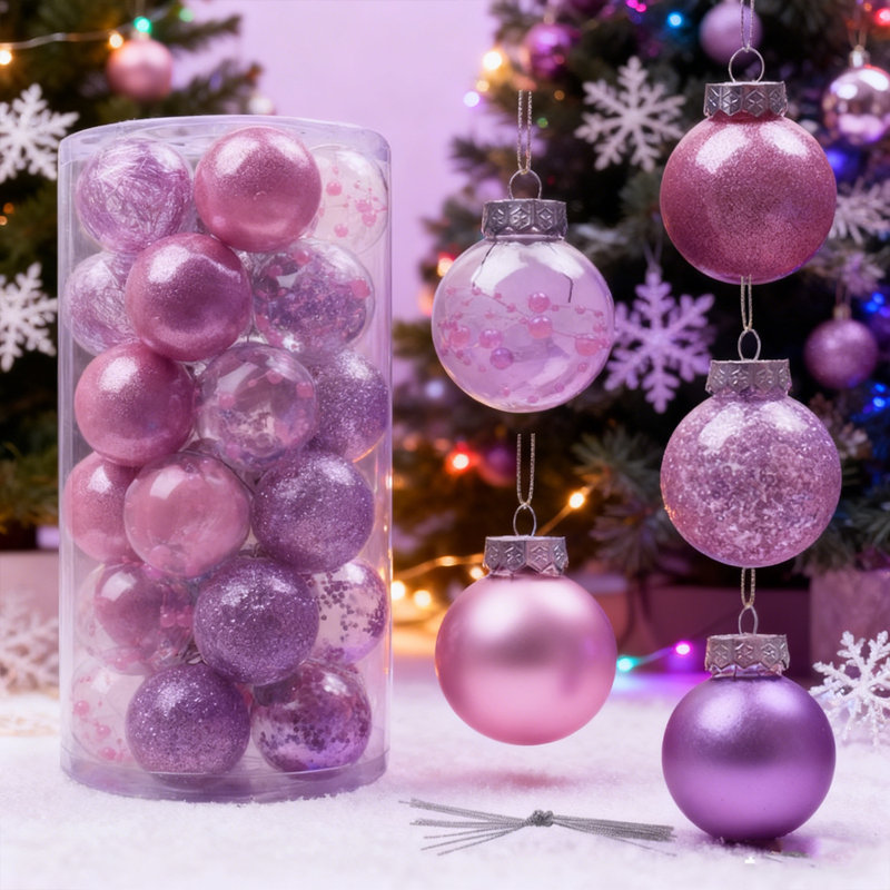 30PCS Christmas Balls Ornaments 2.36'' Shatterproof Christmas Tree Ornaments Set Hanging Ornaments for Xmas Tree Party Holiday Decoration