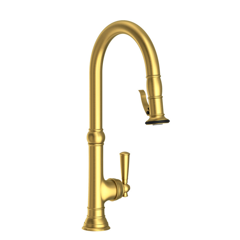 Pull-Down Kitchen Faucet - Trigger Spray, Satin Brass (PVD)