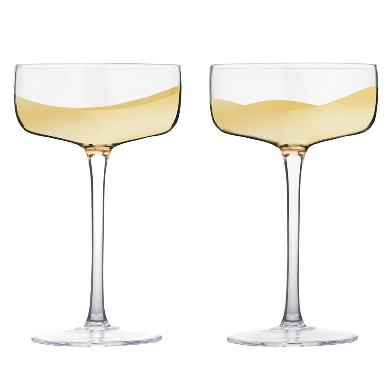 Vague 8,5 oz Ensemble coupe champagne, Or