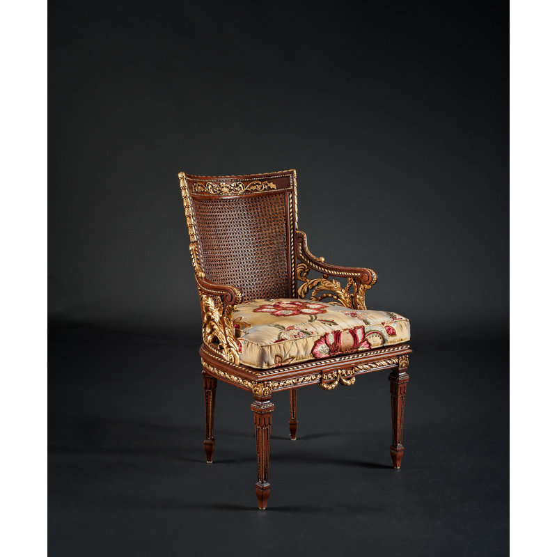 Upholstered Arm Chair in Brown