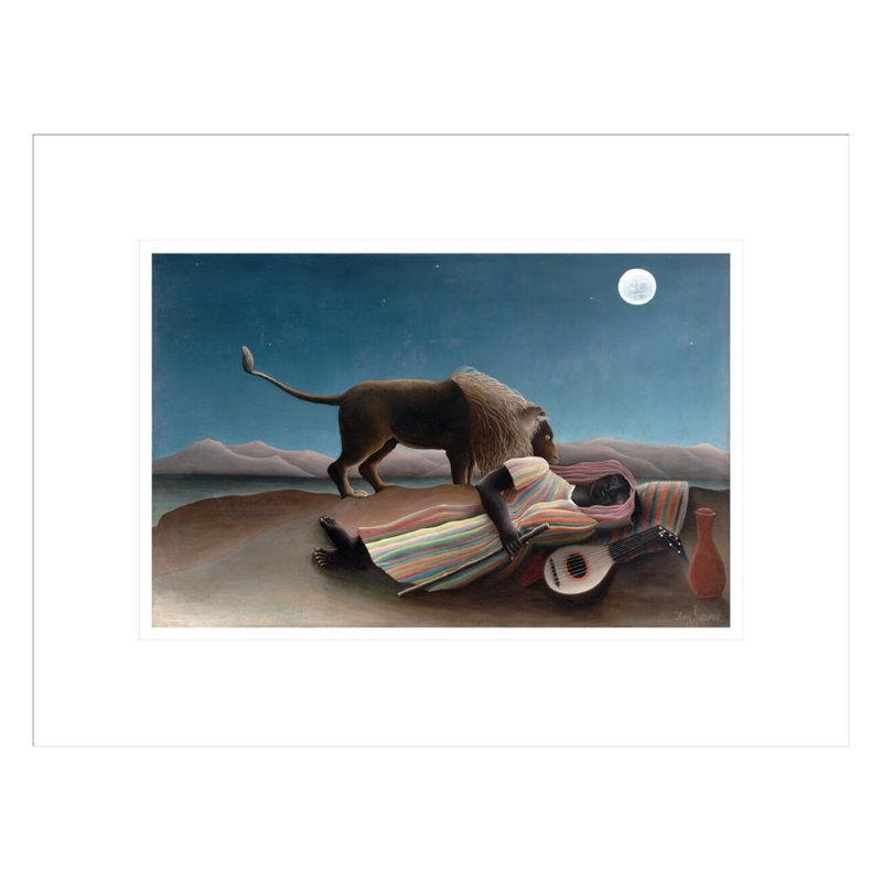 «La Bohémienne endormie» par Henri Rousseau, impression giclée encadrée, H 12,86 po x l 16,75 po