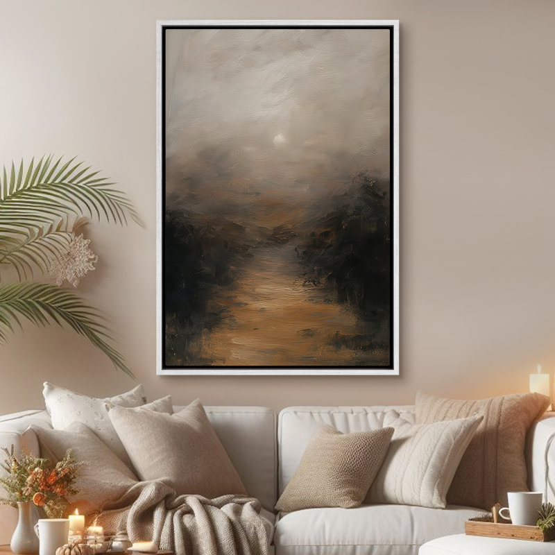 Art mural encadré abstrait rétro antique classique pour chambre à coucher, H 24 po x l 16 po, Blanc