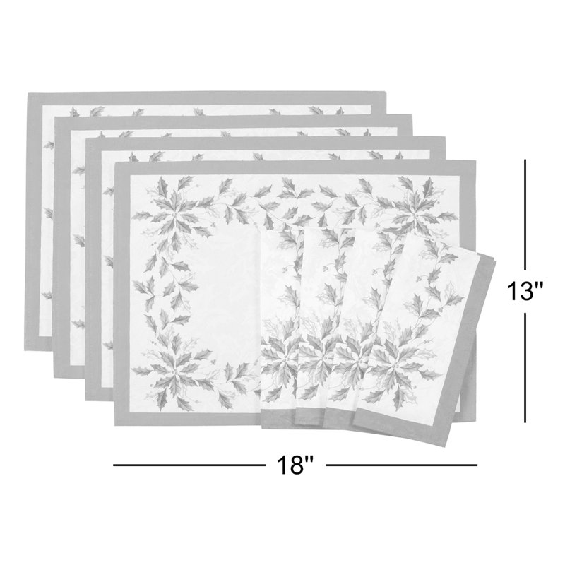 Lenox Holiday Placemat and Napkin 8 Piece Set