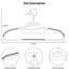Cintre standard en plastique anti-dérapant Nikhol pour costume / manteau / robe / chandail (lot de 50)-692498328