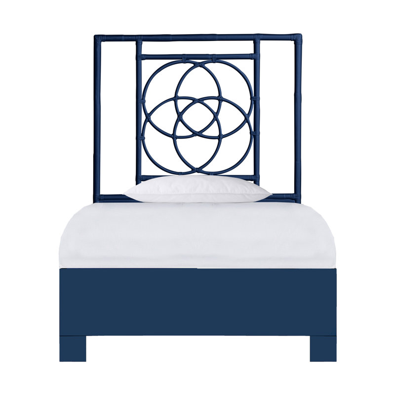 Lit plateforme Emilia, Simple TG, Bleu marine