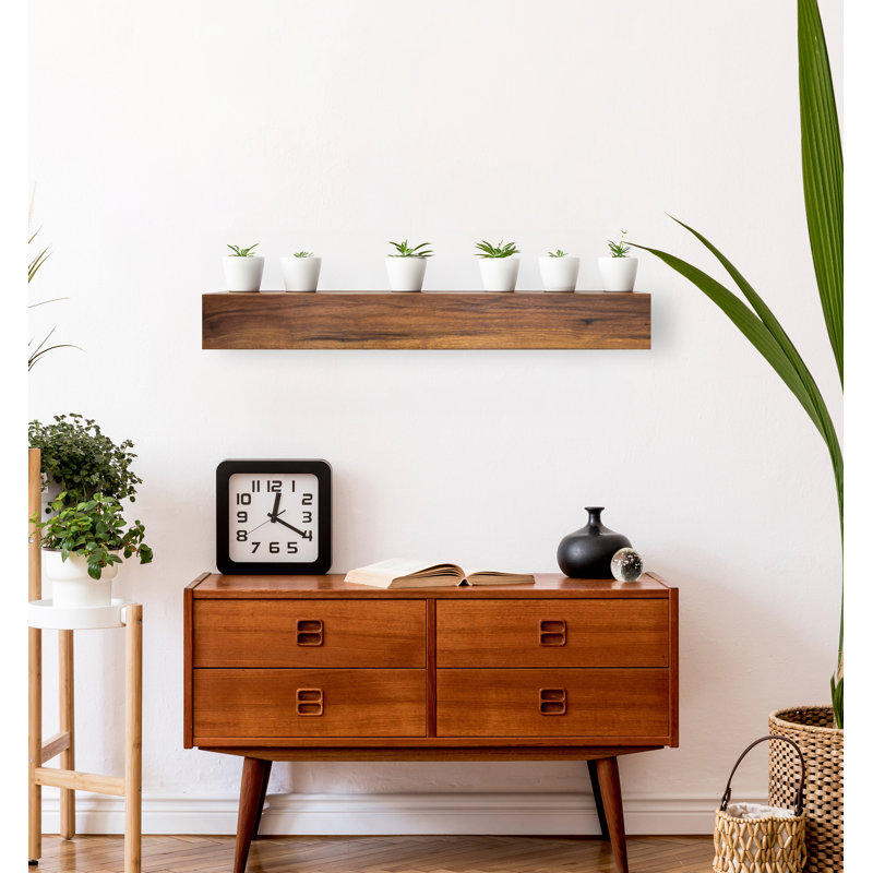 Emerald Lee Walnut Floating Shelf, 6" H x 39" W x 4" D