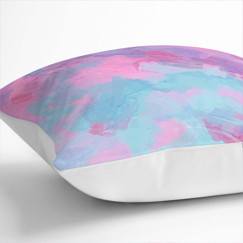Abstract Square Throw Cushion, White, 55cm H x 55cm W x 20cm D