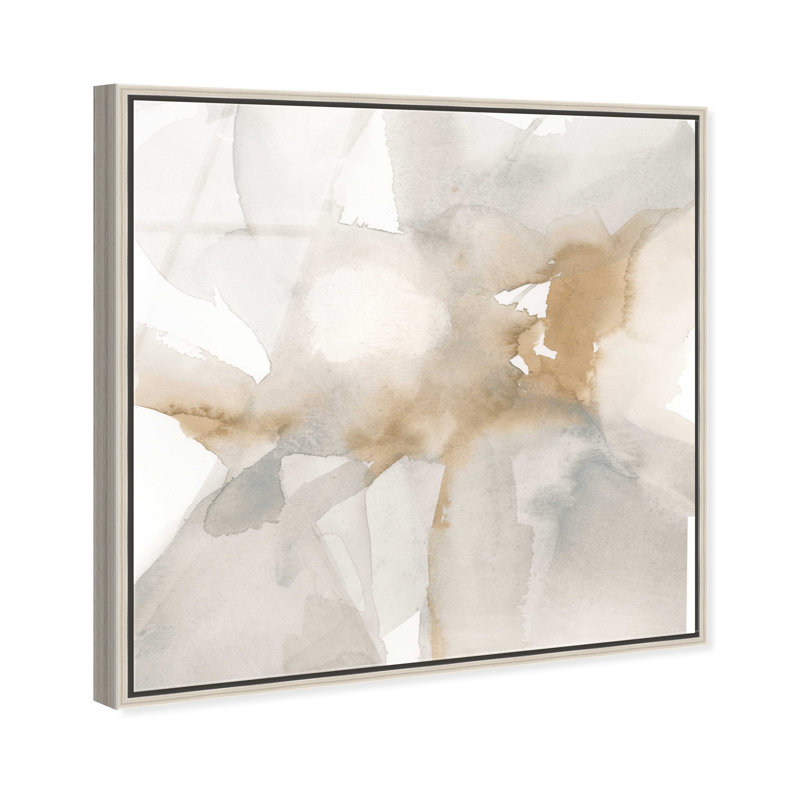 Neutral Flow II High-Gloss Frameless Acrylic Glass Wall Art Abstract Print by Oliver Gal, Ready to Hang, 12 x 12, 21"H x 21"W