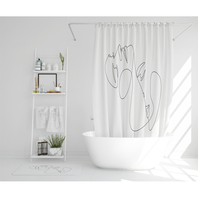 Naszier Polyester Shower Curtain Set