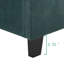 Structure de lit contemporain en velours pour grand lit