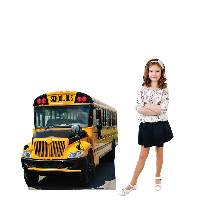 38 x 37 Inch Life-Size School Bus Cardboard Cutout