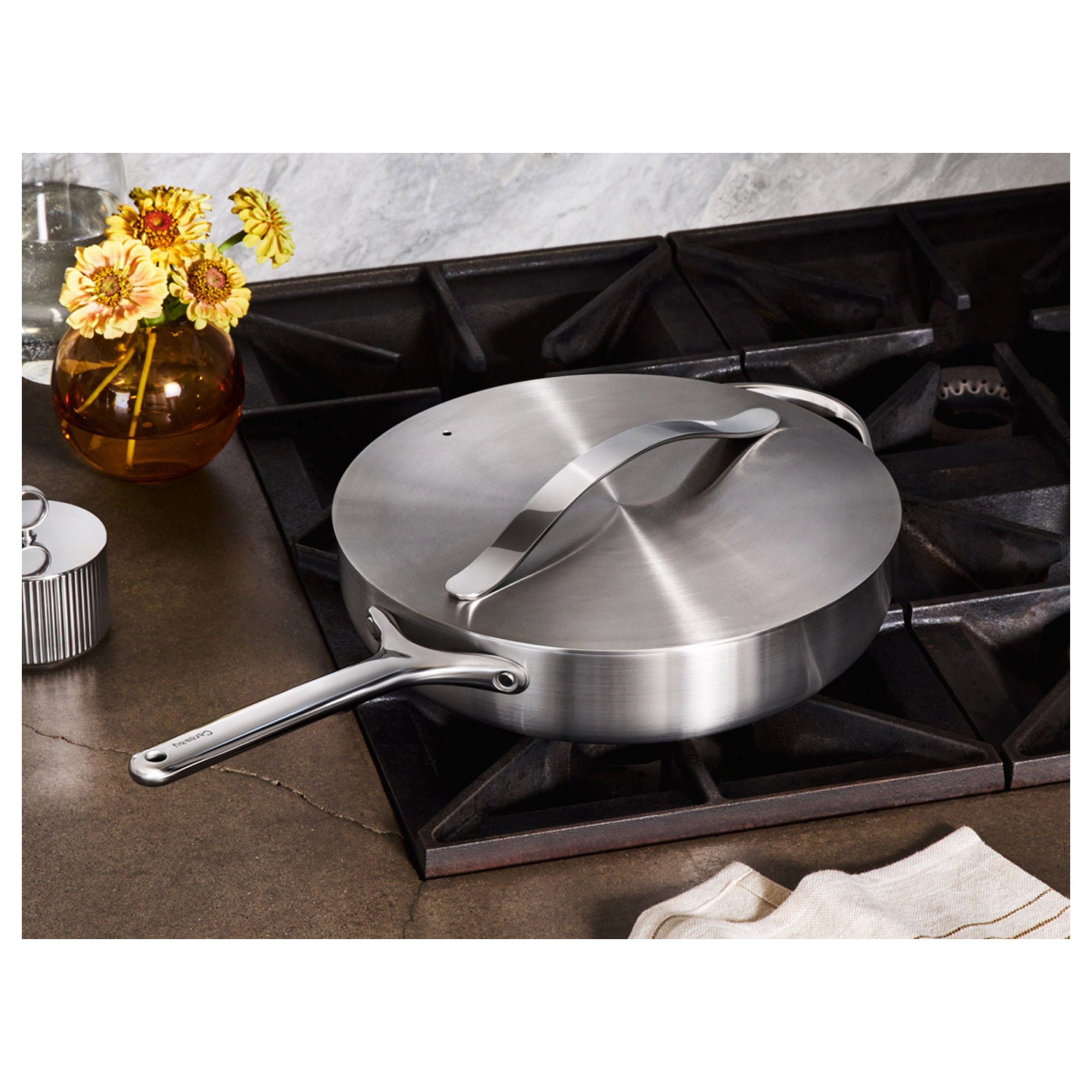 Caraway 4.5Qt Stainless Steel Saute Pan W/ Lid