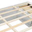 Structure de très grand lit avec tiroirs de rangement, lit plateforme sans tête de lit, design adapté aux animaux de compagnie, aucun sommier tapissier requis, style minimaliste moderne - blanc-1396307111