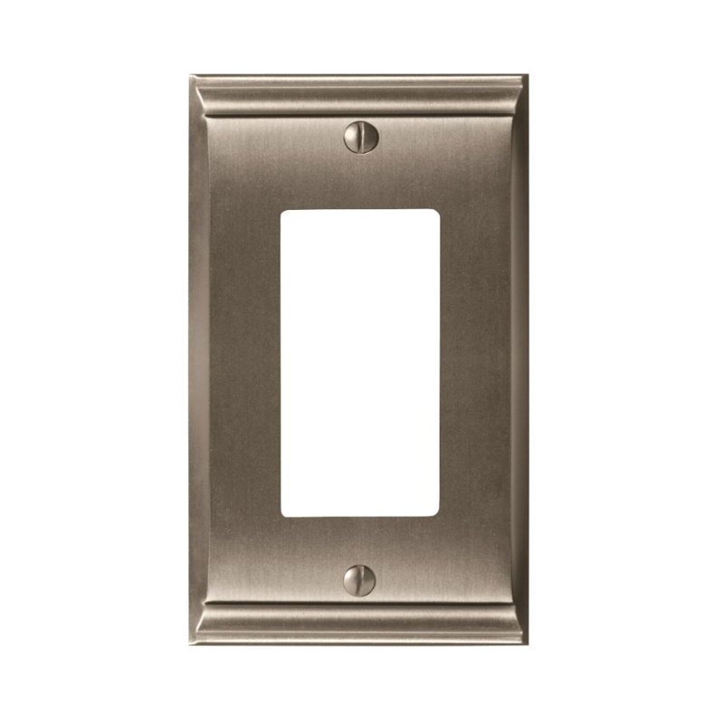 Candler 1-Gang Rocker Wall Plate, Satin Nickel