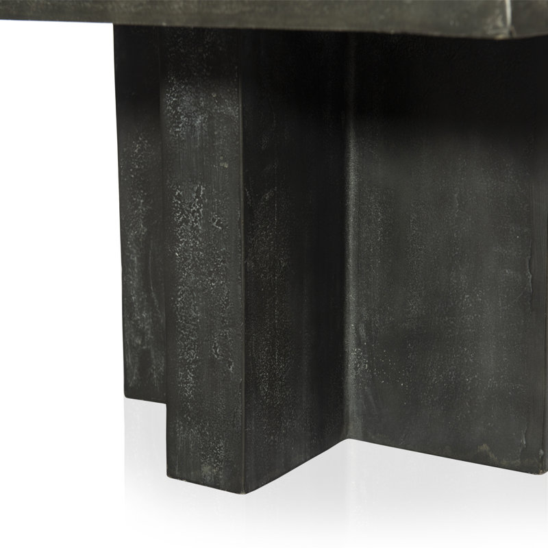 Gray Rectangular Aluminum Outdoor Cocktail Table