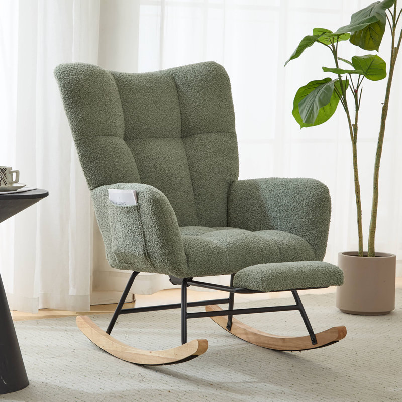 Chaise berçante Teddy, Vert