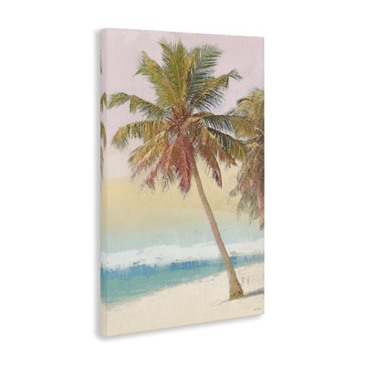 Toile pastel dégradé scène de plage, design par Amber Sterling