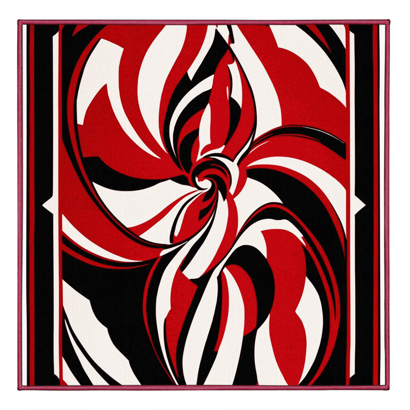 Fiery Ascension Rug, Square 5'