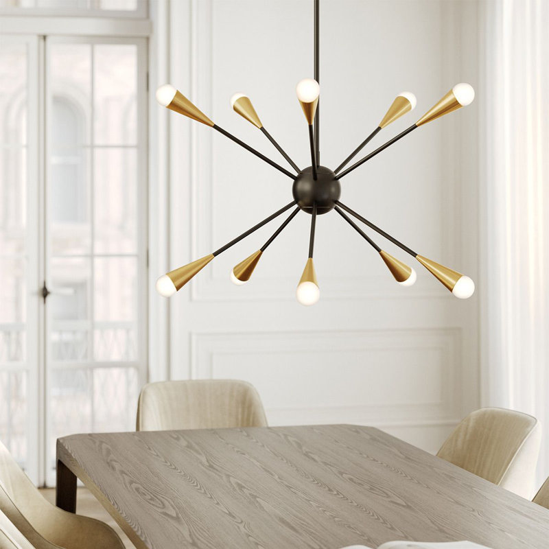 Darion 10 - Light Sputnik Chandelier, Midnight Black