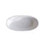Baignoire de 59 po à surface solide matte, baignoire de trempage à surface solide, baignoire autoportante en résine de pierre, baignoires autoportantes à rebord épais avec trop-plein, bonde escamotable, blanc mat (ovale)