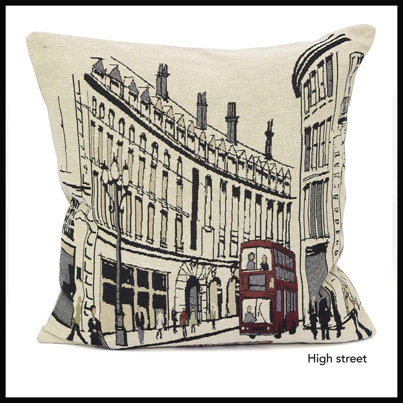 Westerfield High Street Square Throw Pillow Cover