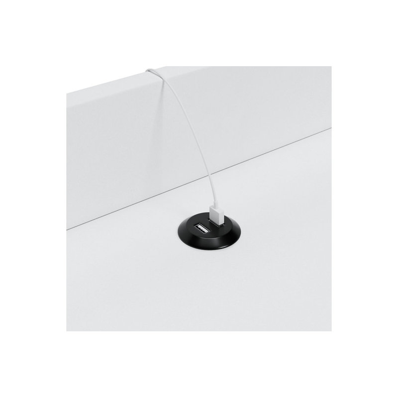 Table d'appoint Checketts, Blanc / Blanc