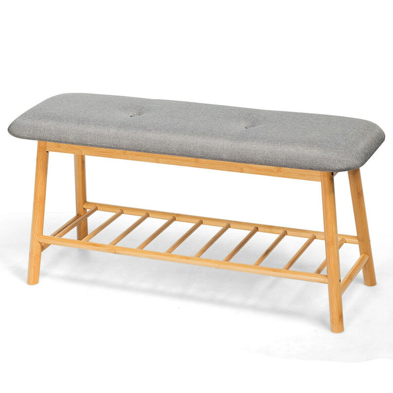 55% Cotton, And 45% Polyester Upholstered Bench