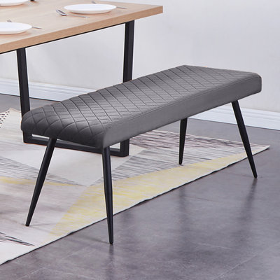 Depue Velvet 130cm Upholstered Bench for 2 person