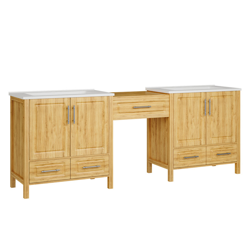 Ensemble de meuble-lavabo modulaire 84 po Neston, Doré