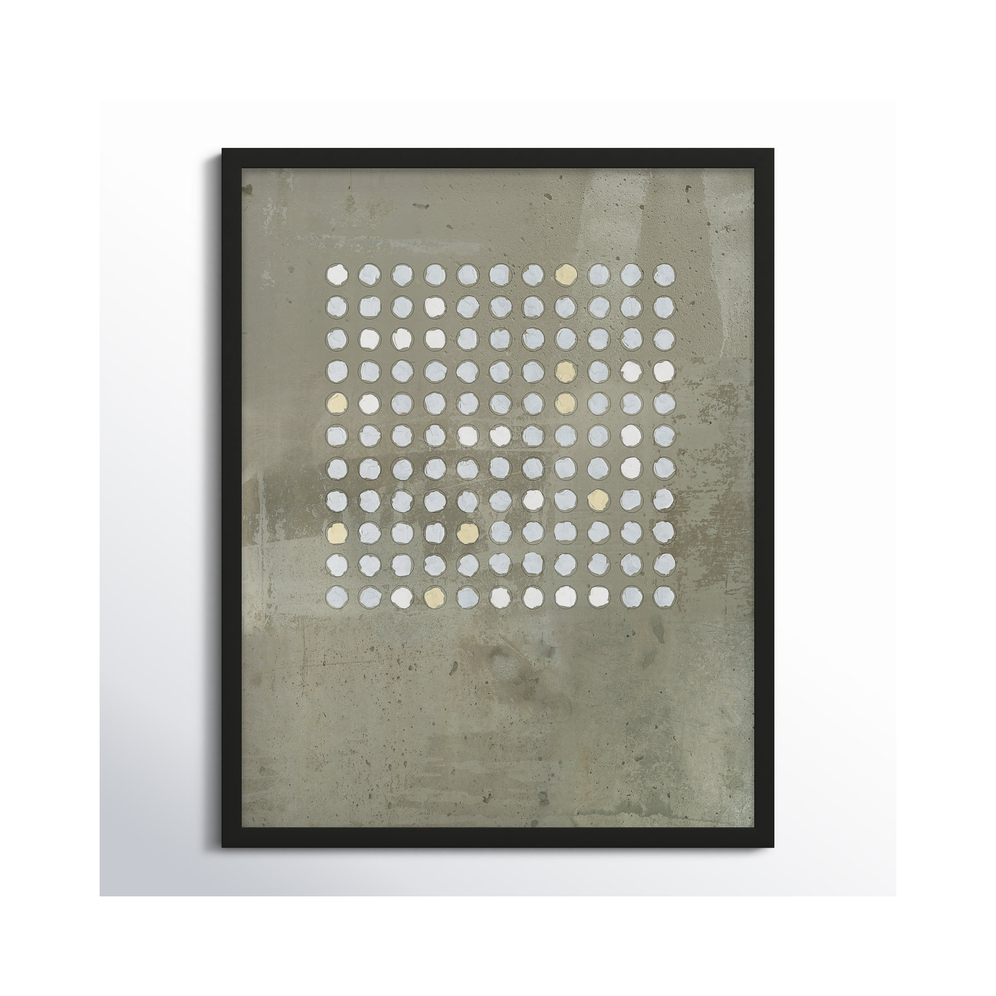 Circles In Squares 2 by Jacques Pilon, Black, 38" H x 30" W x 1.25" D