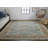 Friderike Floral Hand Knotted Wool Cool Blue/Brown Area Rug-868049789