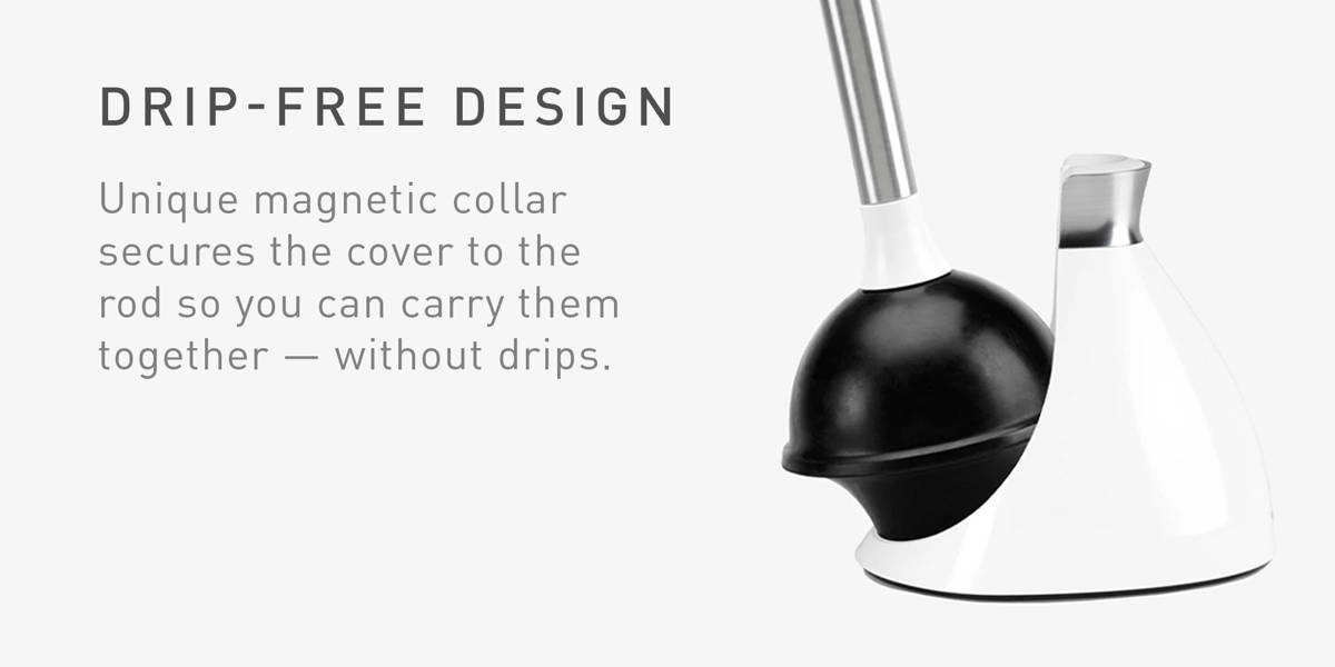 Simplehuman Plunger and Toilet Brush Bundle, White