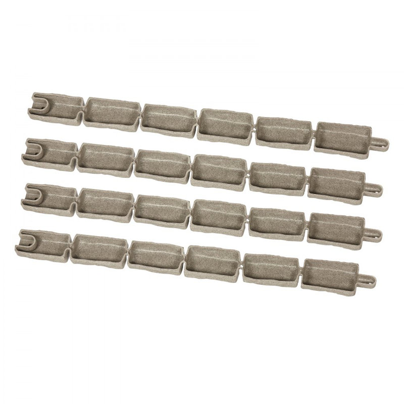 Bordure de jardin en faux bois 46,2 x 2,2 po pour bordure de jardin, Beige