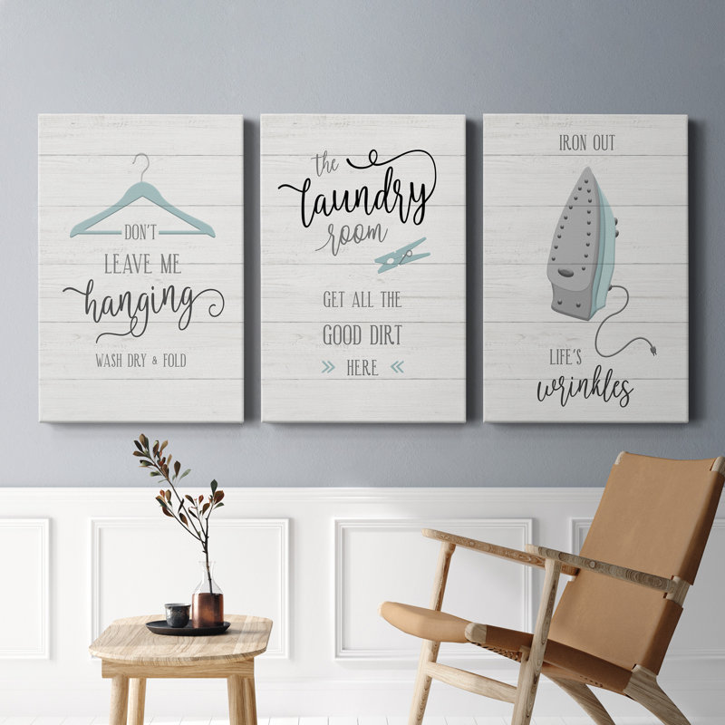 " Don't Leave " 3 - Pieces, 27" H x 54" W x 1" D