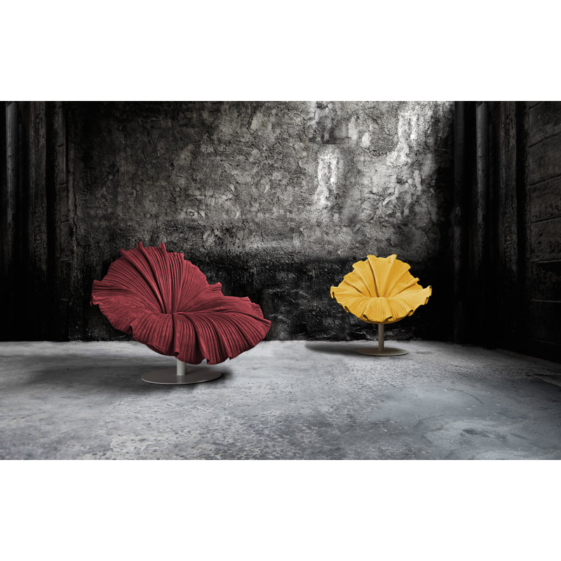 Bloom Chair, Muted Red, White