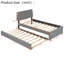 Lit plateforme tapissier classique avec gigogne et éclairage DEL Smart Teddy-1154335189-1154335146