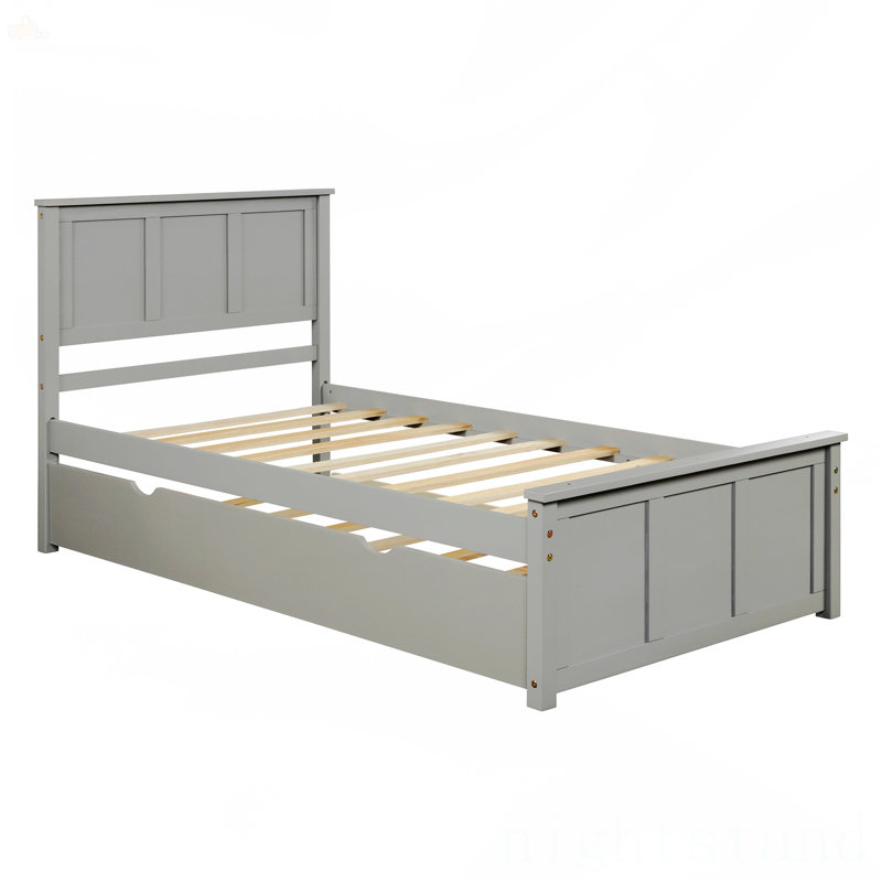 Lit plateforme avec lit gigogne simple