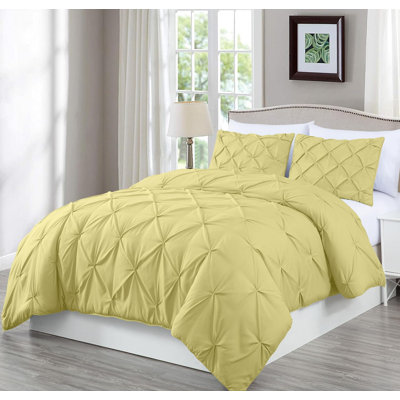Berlin Pintuck Microfiber 3-Piece Comforter Set