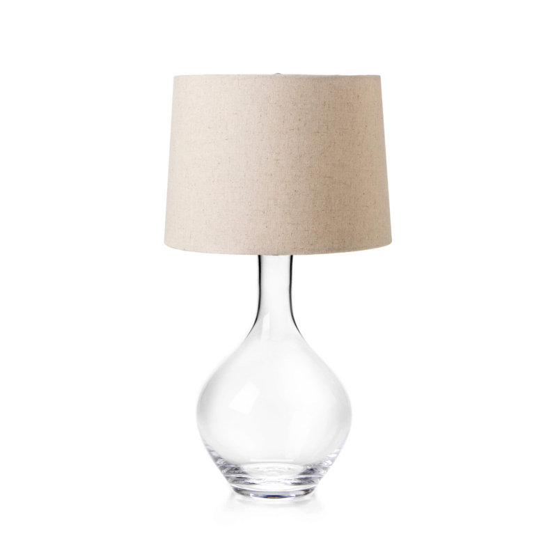 Warren Glass Lamp, 21.5" H x 7.75" W x 7.75" D