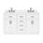 Thornaby  Solid Wood Double Bathroom Vanity with 1.5'' Carrara Quartz Top-881068620-906429790