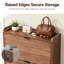 Armoire de rangement pour chaussures 12 paires, organisateur de chaussures de vestibule moderne avec portes géométriques