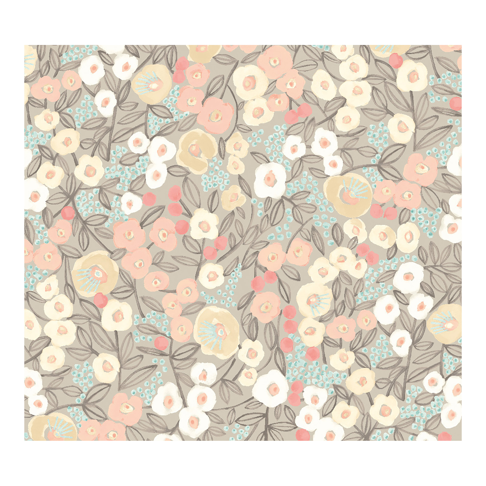Newsbury Garden Floral Wallpaper, Pastel