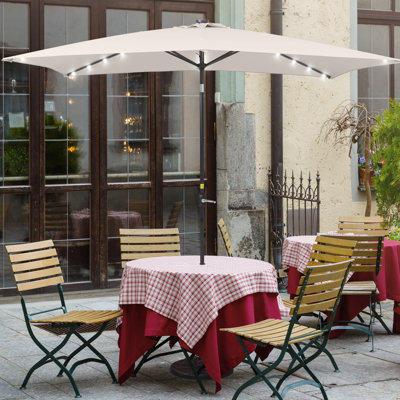 Parasol de marché rectangulaire 120 po x 78 po Kanila