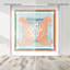 Casablanca to Paris Peach Shadowbox Animals Print by Oliver Gal, Black Frame, 12 x 12-1552217634-1552217644