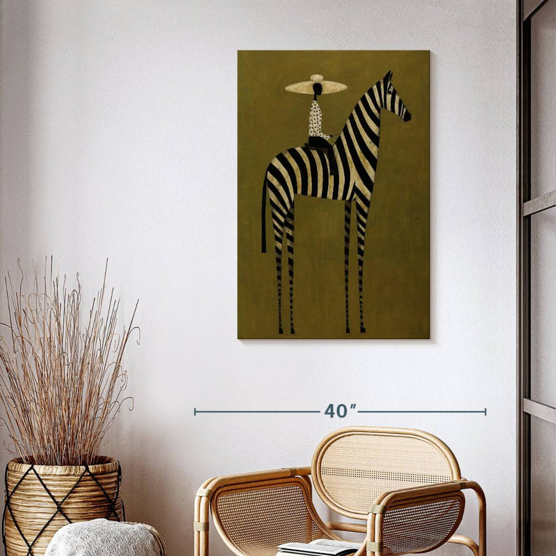 Zebra Rider, 39" H x 26" W