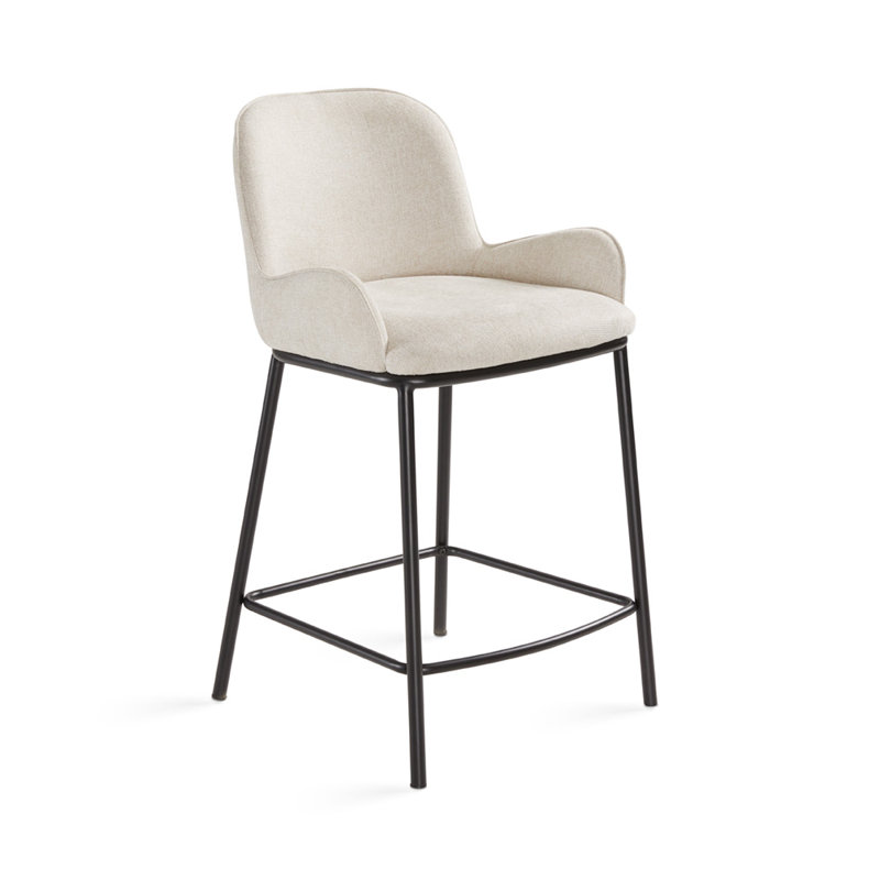 Cimarr Upholstered Counter Stool with Metal Frame