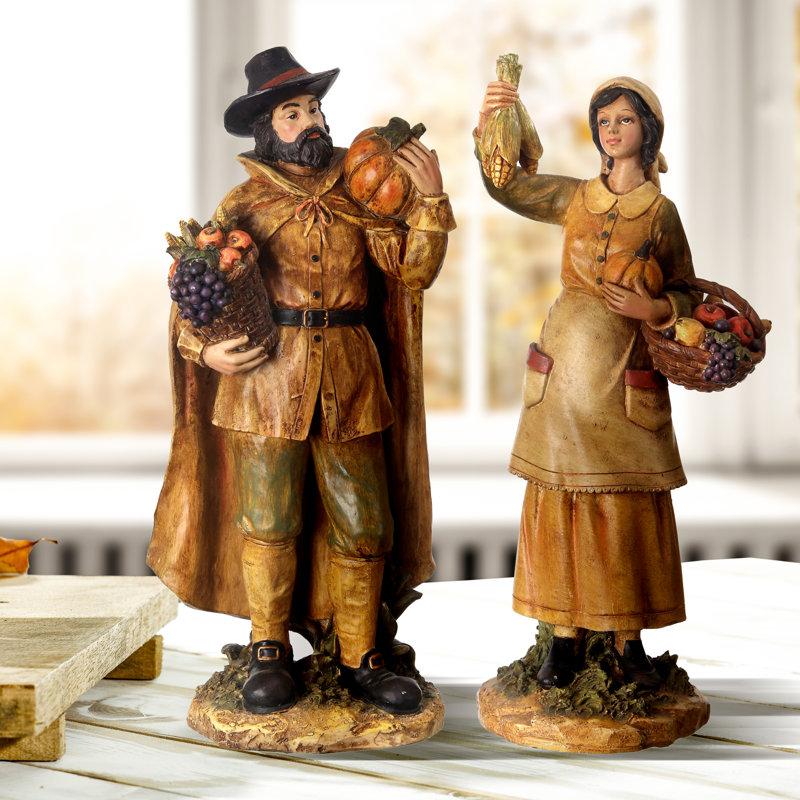 Ensemble de 2 figurines Harvest Pilgrims
