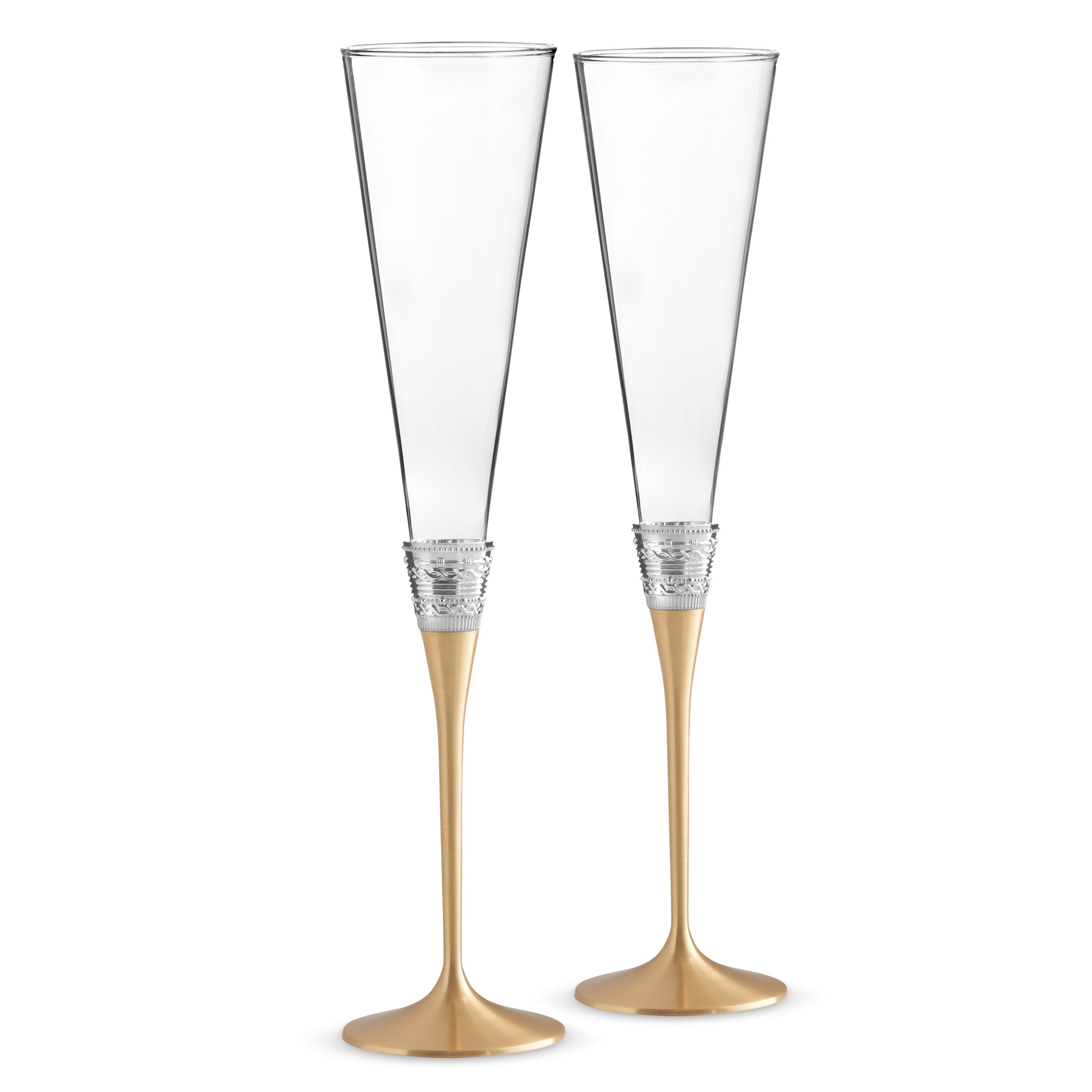 Personalization Mall 2 - Piece 5oz. Glass Flute Stemware Set & Reviews