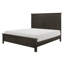 Grand lit à panneau transitionnel, mobilier de chambre à coucher avec finition de lit - tête de lit en bois et sommier tapissier requis-121015975